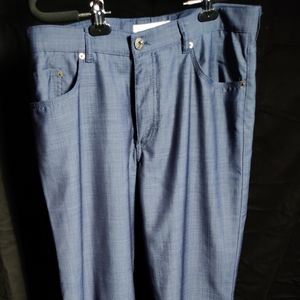 Brax Men's Chino Blue Pants Size 34/36 Cooper